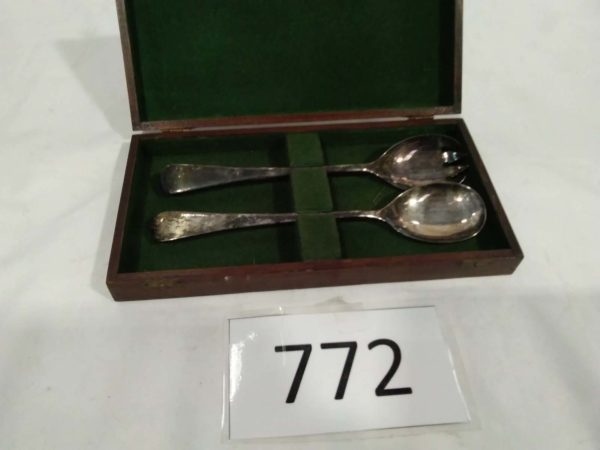 lot 772 boxed vintage salad spoons