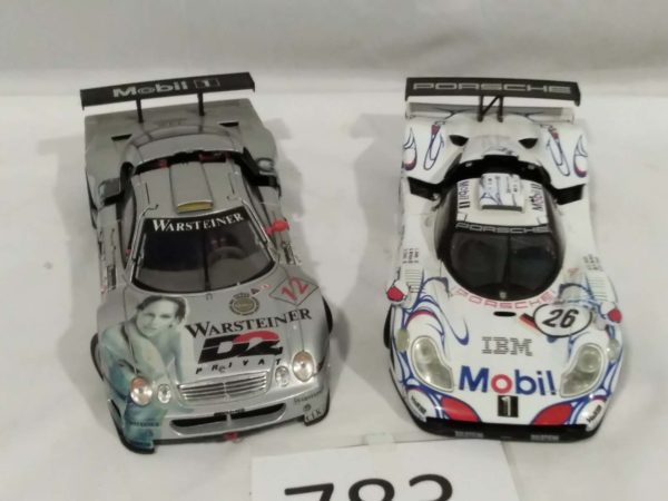 lot 783 2x racing cars 1 x Porsche  & 1 x Mobil