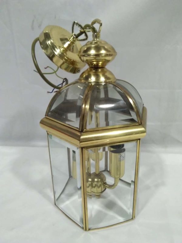 lot 788 glass & gold tone ceiling light - Image 2