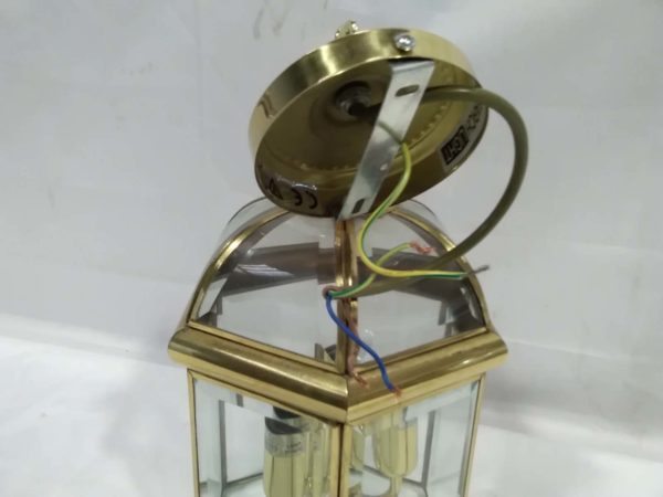 lot 788 glass & gold tone ceiling light - Image 4