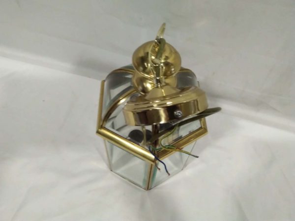 lot 788 glass & gold tone ceiling light - Image 3