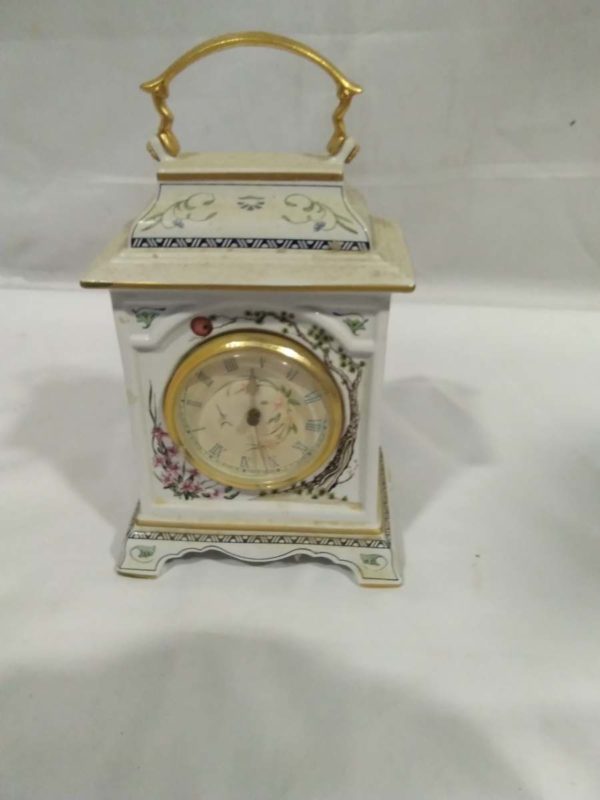 lot 791 Franklin Mint ‘Birds & Flowers of the orient’ mantle clock - Image 2