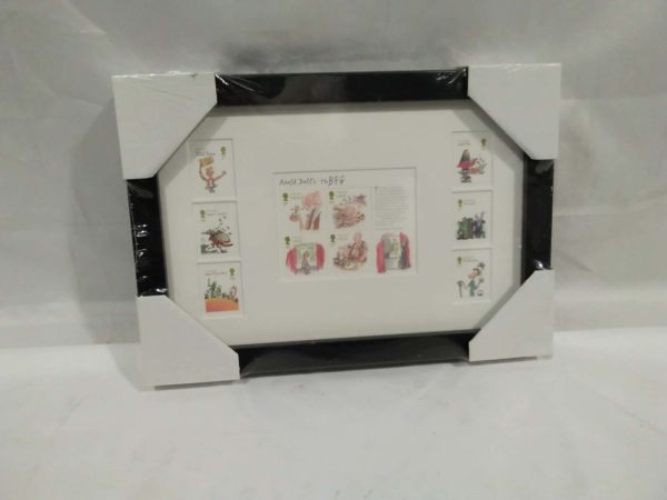 lot 798 Roald Dahl stamp issue 1012 framed stamps ( cellophane wrapped still)