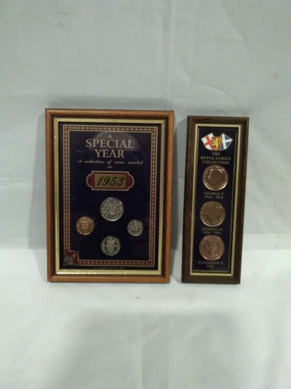 lot 822 framed coins 1953 royal family