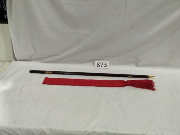 lot 873 Sergent Major sash & pace stick