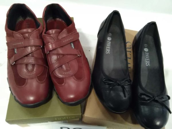 lot 896 2 pairs of Hotter & Pavers shoes size 6 1/2  & 7  (unused ) - Image 2