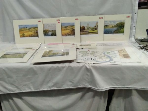 lot 932 Bath & Salisbury mounted prints