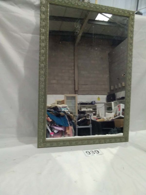 lot 939 large framed mirror 28″ x 39″