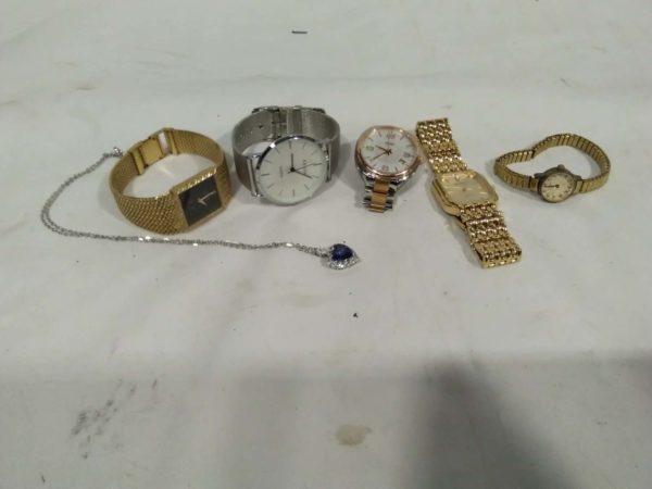 lot 941 blue heart necklace, ladies & gents watches - Image 2