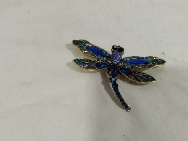 lot 952 large turquoise dragonfly brooch/pendant 4″ x 3″