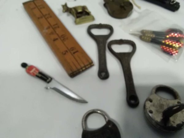 lot 073 mixed curios, propelling pencil, corona bottle openers, letter opener etc - Image 7