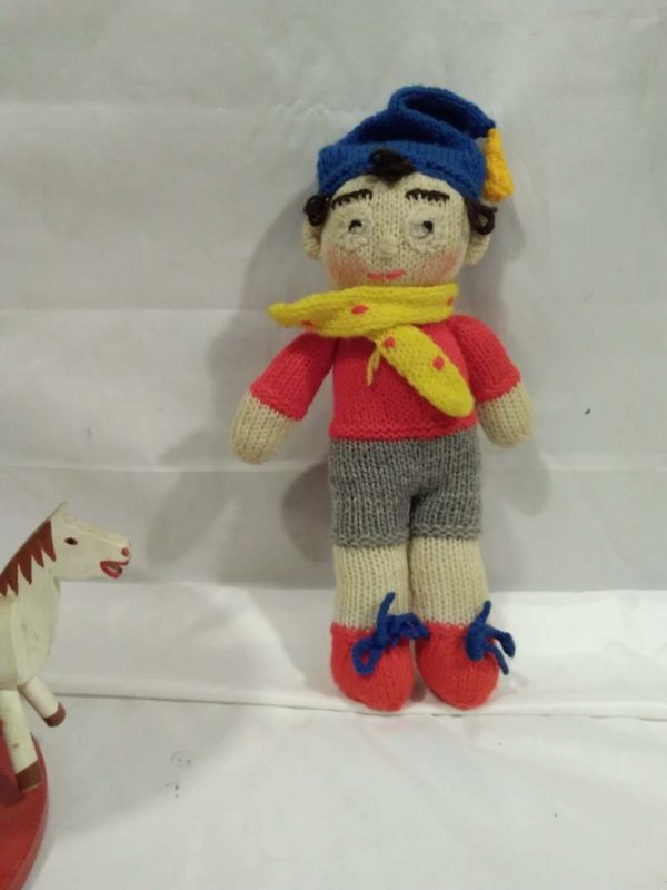 lot 080 1970’s wooden carousal, knitted Noddy, 1978 Fisher price toy,1980’s Noddy soft toy paly set - Image 14