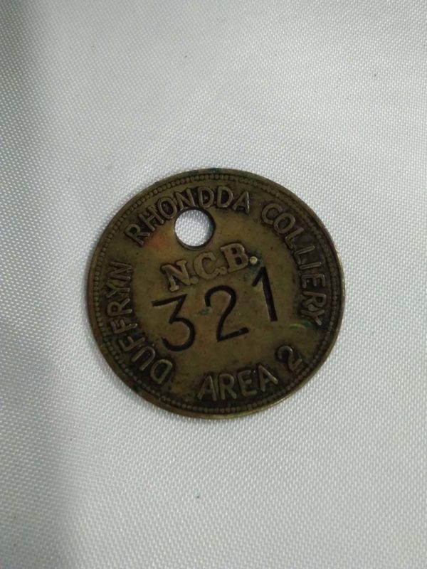 lot 089 Dyffryn Rhondda Colliery NCB Miners Check tally