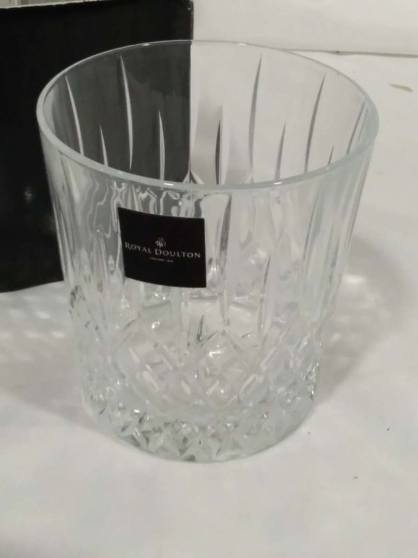 lot 105 boxed Royal Doulton crystal Whiskey tumblers x6 - Image 5