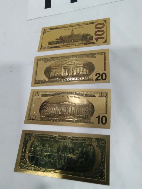 lot 119 American Gold covered American notes x4 100,20,10,2 - Image 3