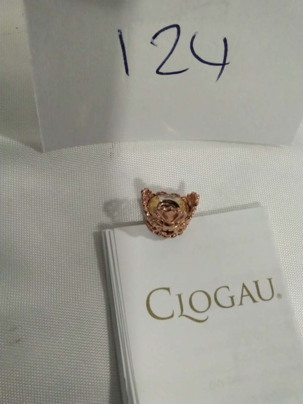 lot 124 Clogau sterling silver & rose gold bracelet charm