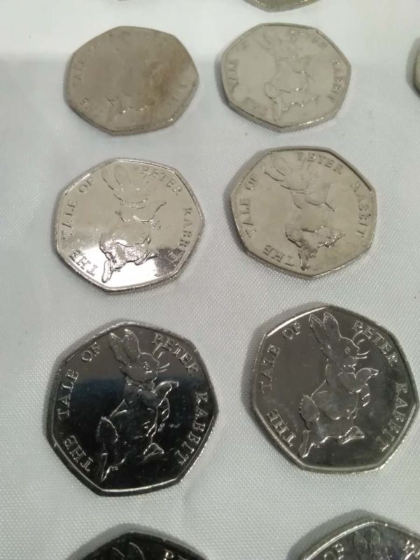 lot 137  £10 worth of The tale of Beatrix Potter & 50p coin of Peter Rabbit - Image 3