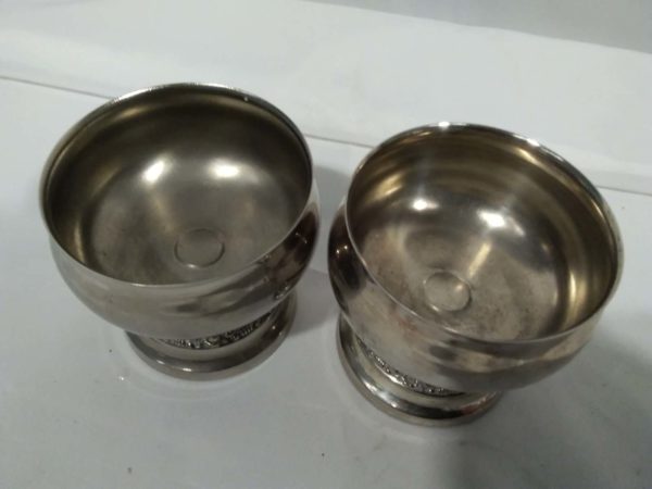 lot 149 2 x silver plated vases/goblets - Image 5