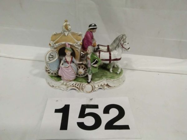 lot 152 Porcelain horse & carriage ornament by Bond Design Japan - Image 2