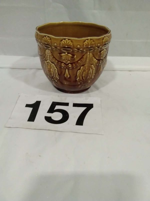 lot 157 glazed flower pot No 5A Douglas Made in England - Image 2