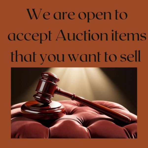 we are open for our Auction lots to sell