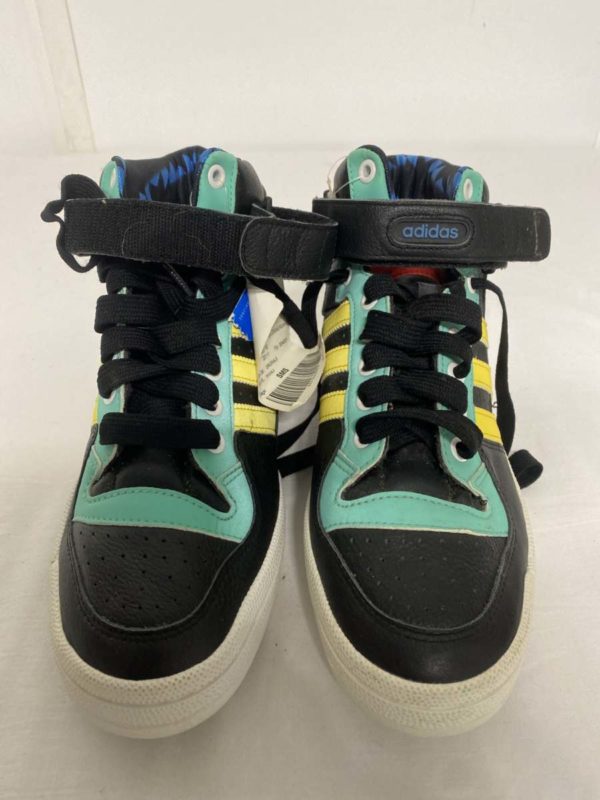 LOT 1040-ADIDAS HIGH TOPS SIZE UK 8.5 WITH TAGS - Image 2