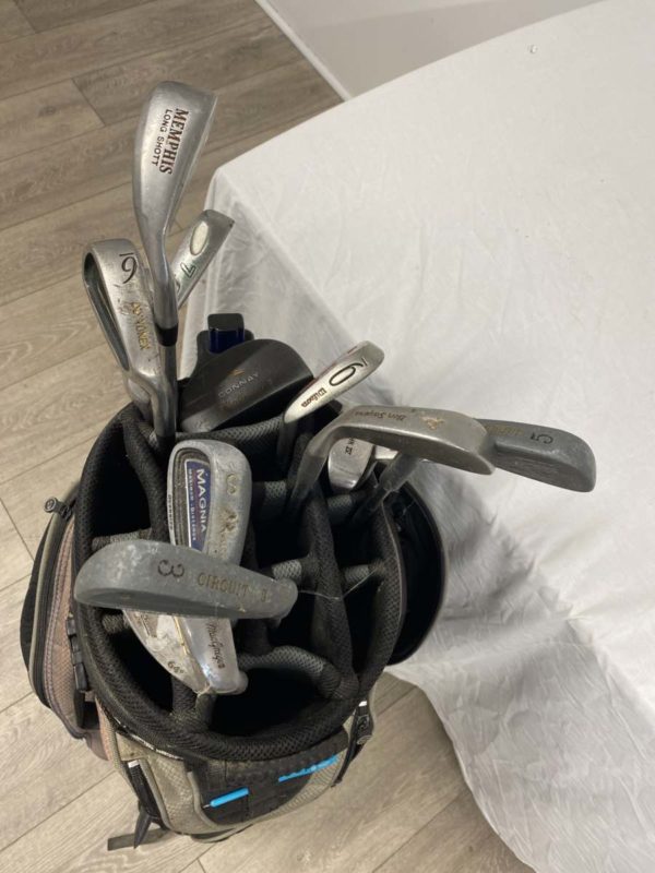 LOT MW1000-GOLF BAG & CADDY & CLUBS - Image 3