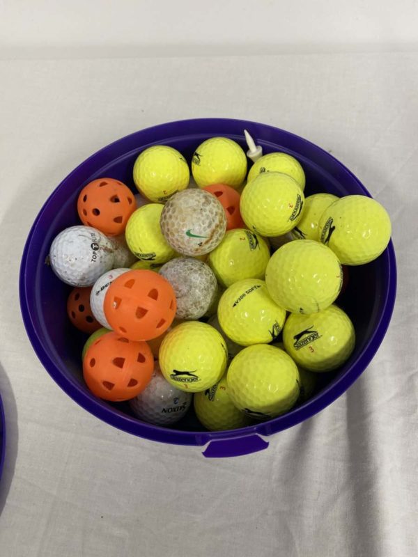 MW1001-GOLF BALLS- YELLOW WHITE & ORANGE