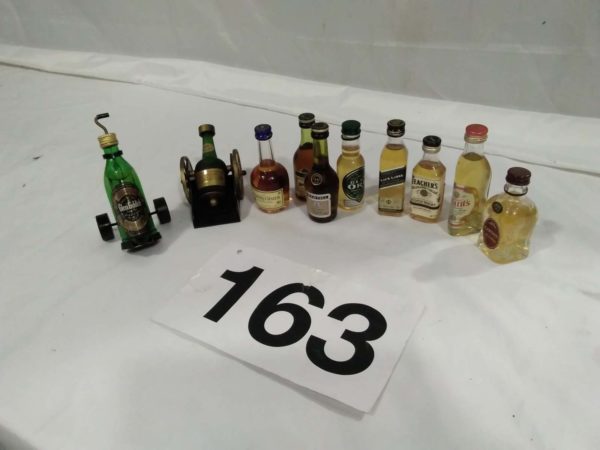 lot 163 Various Minature Whisky  & Brandy Collection