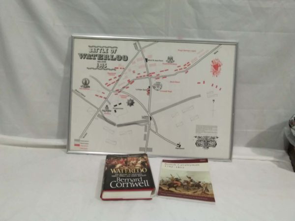 lot 197 Battle of Waterloo plan & 2 related books