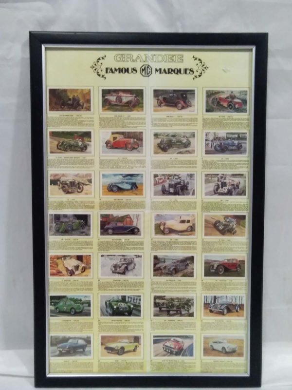 lot 199 MG Cars framed cigarette cards - Image 2