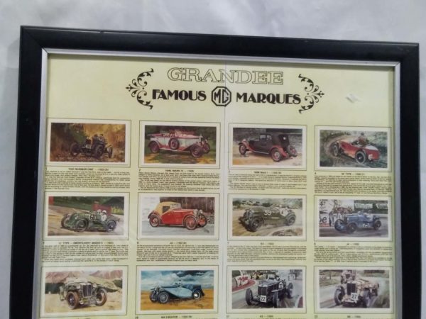 lot 199 MG Cars framed cigarette cards - Image 5