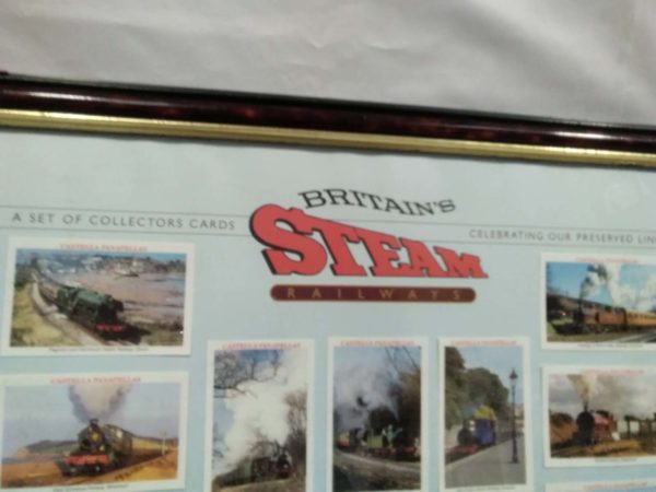 lot 200 2 framed cigarette cards Train theme - Image 10