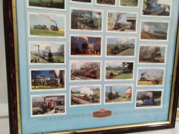 lot 200 2 framed cigarette cards Train theme - Image 8