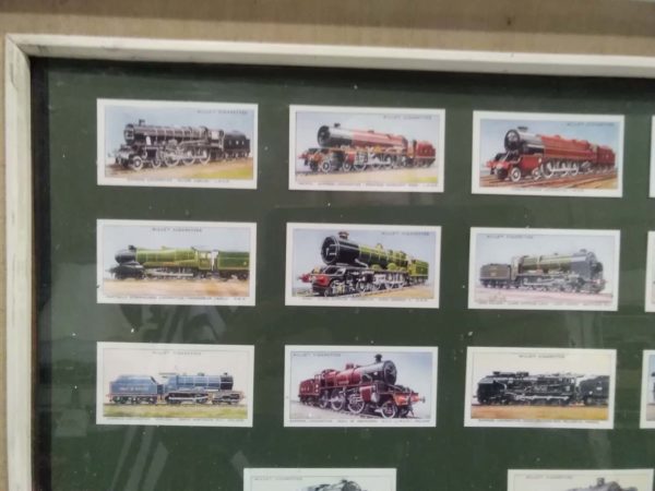 lot 200 2 framed cigarette cards Train theme - Image 6