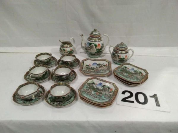 lot 201 Oriental tea set