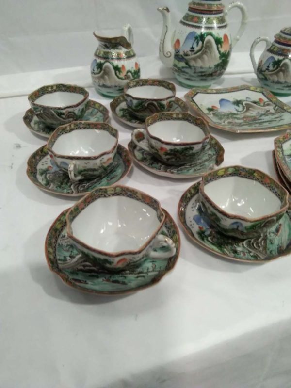 lot 201 Oriental tea set - Image 4