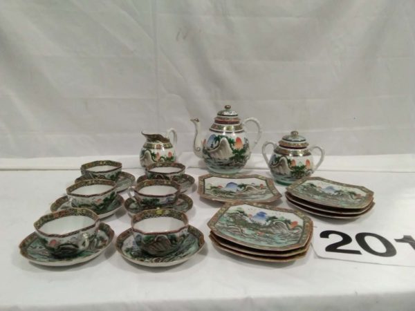 lot 201 Oriental tea set - Image 3