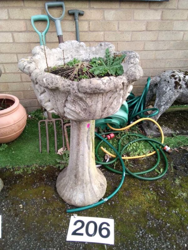 lot 206 tall pedestal garden planter