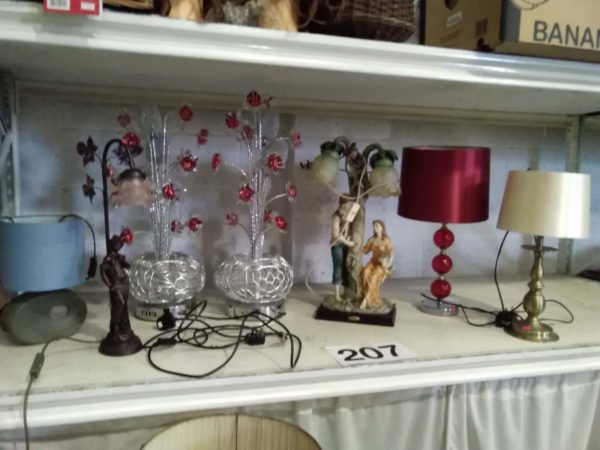 lot 207 8 various design lamps modern & vintage - Image 3