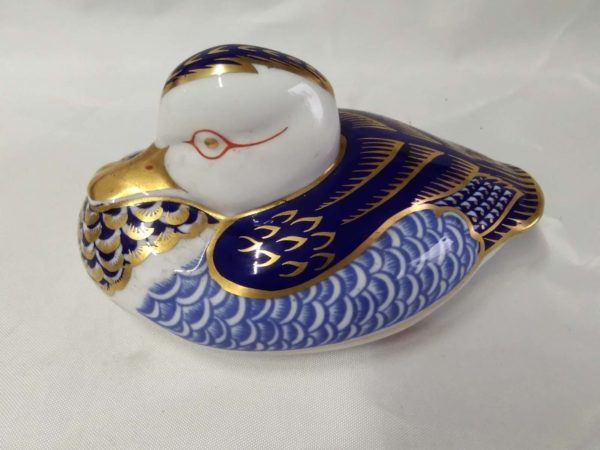 lot 215 Royal Crown Derby Duck paperweight – 1st quanlity gold stopper