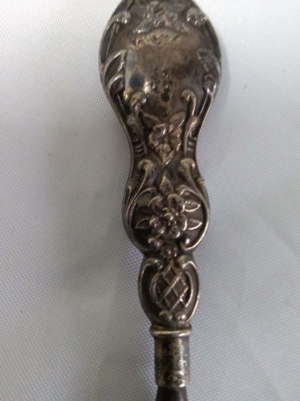 lot 221 2x antique sterling silver handled shoe horns - Image 9