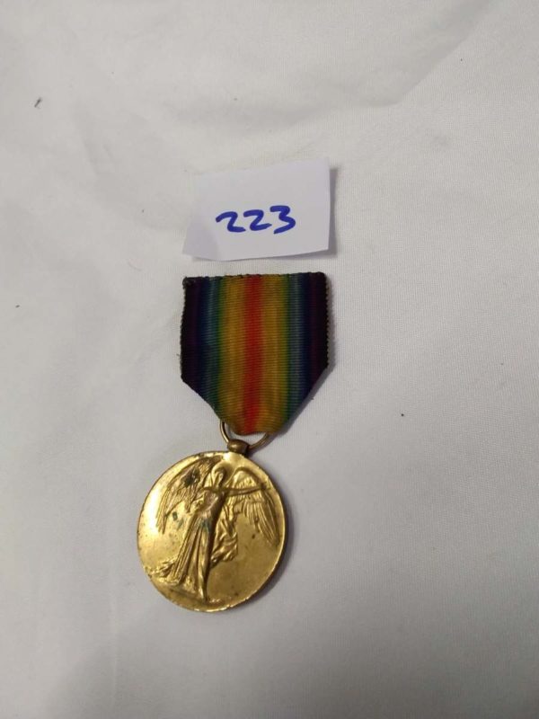 lot 223 WW1 Victory medal – PTE E Wilcox tank corps