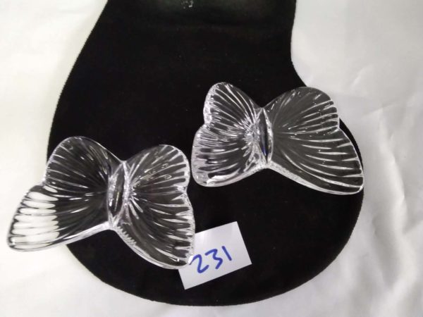 lot 231 collectable pair of Waterford crystal crystal glass butterflies - Image 4