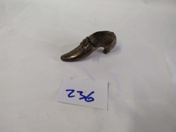 lot 236 antique sterling silver shoe pin cushion - Image 2