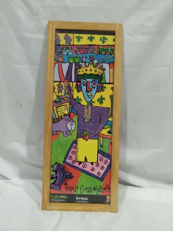 lot 256 framed Lafayette 1999 Mardi Gras poster - Image 2