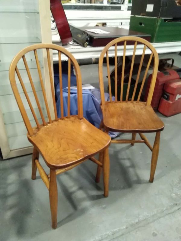 lot 266 2 x vintage dining chairs