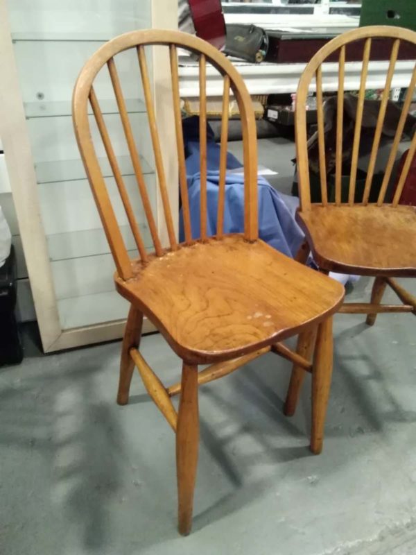 lot 266 2 x vintage dining chairs - Image 2