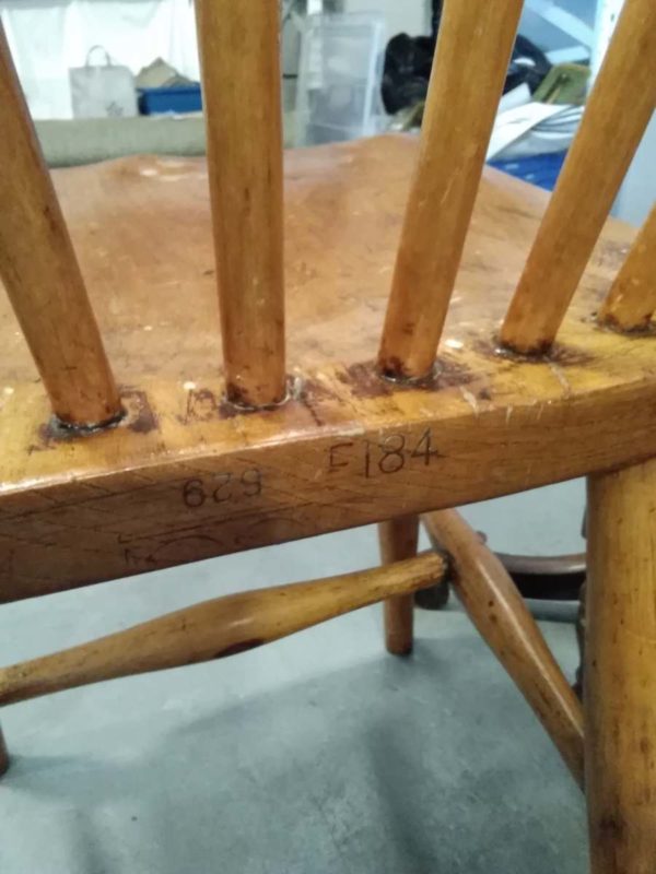 lot 266 2 x vintage dining chairs - Image 3