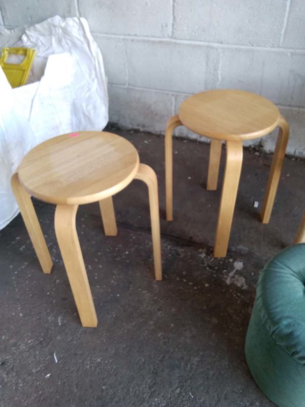 lot 273 2 x stools, chair & pouffe - Image 3